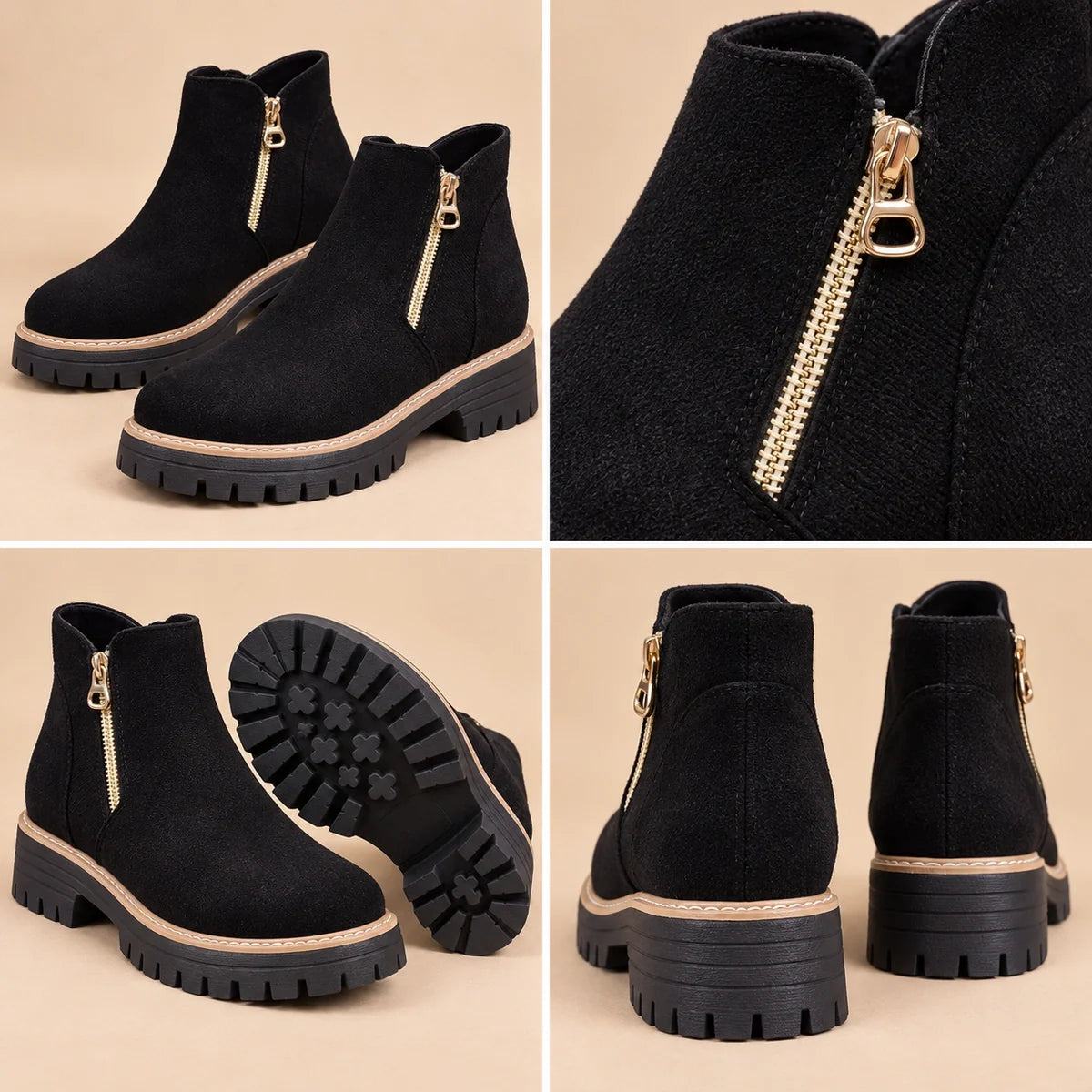 Margo - Suede Side-Zip Ankle Boots