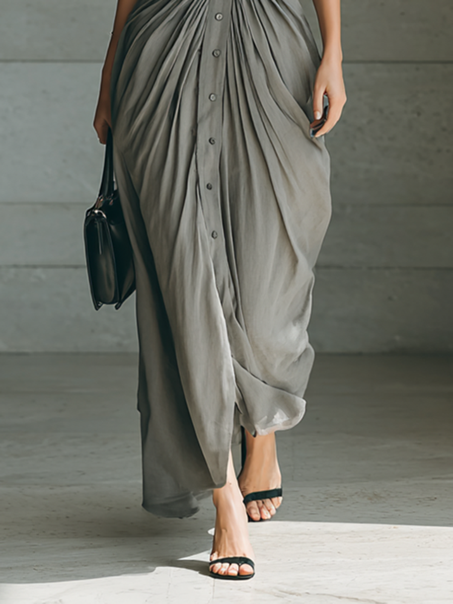 Zahara - Long Pleated Dress