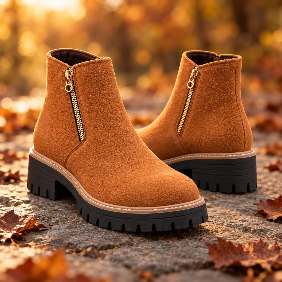 Margo - Suede Side-Zip Ankle Boots