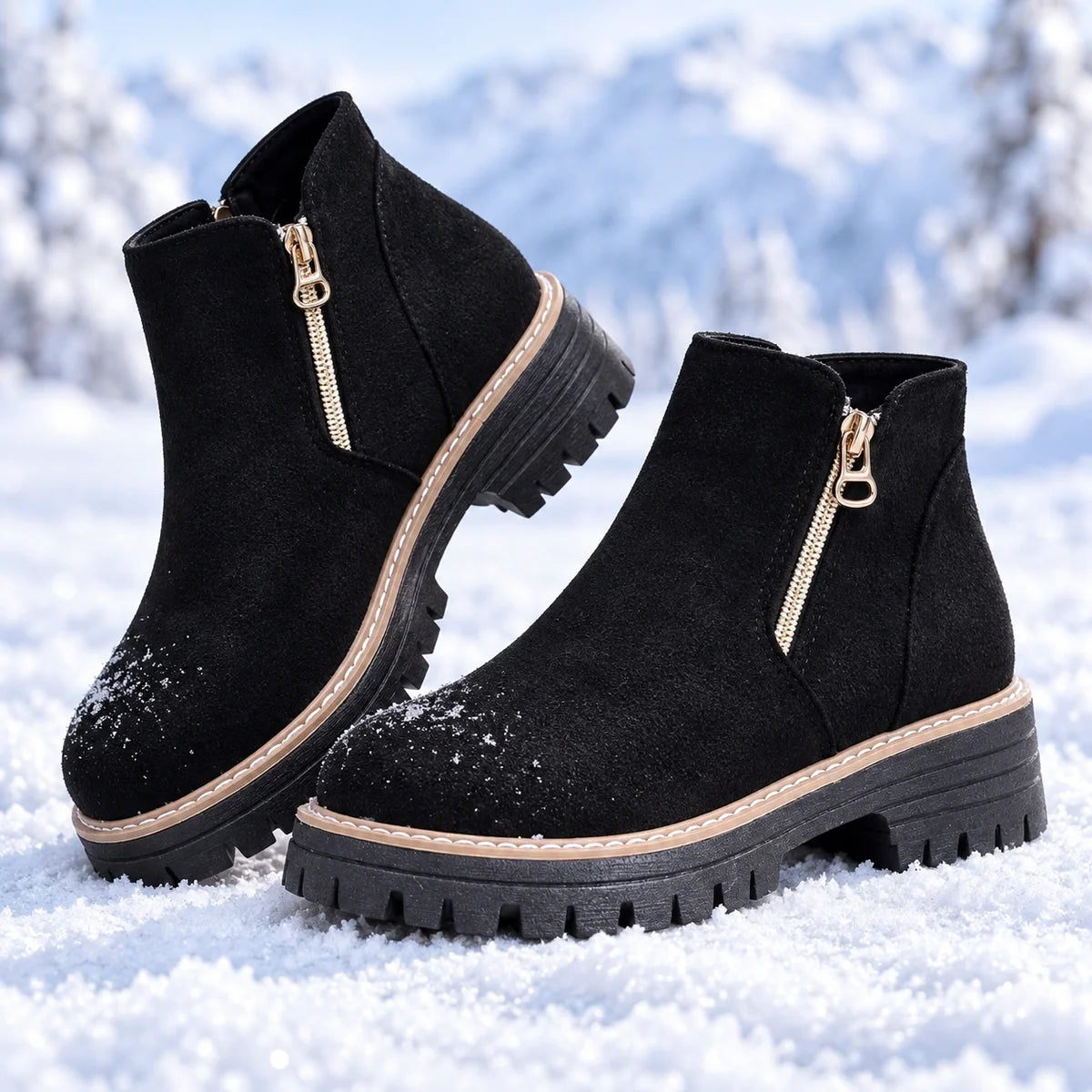 Margo - Suede Side-Zip Ankle Boots