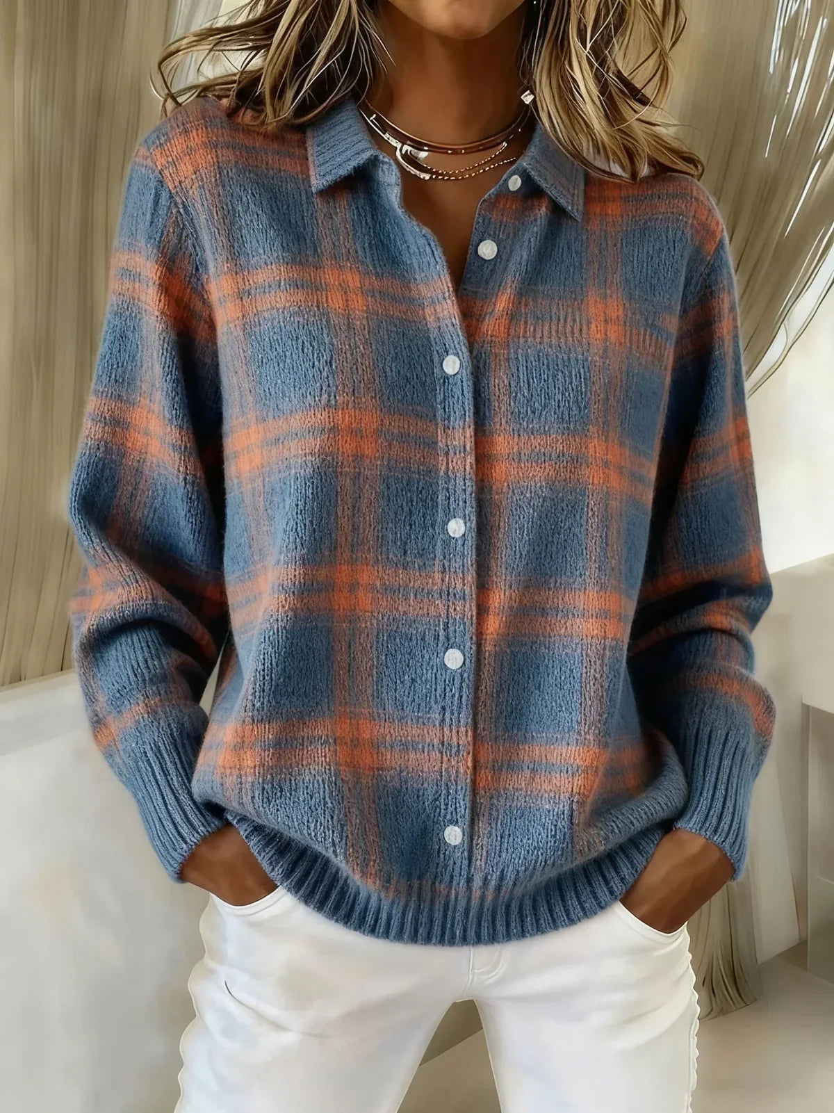 Joan - Plaid Cardigan