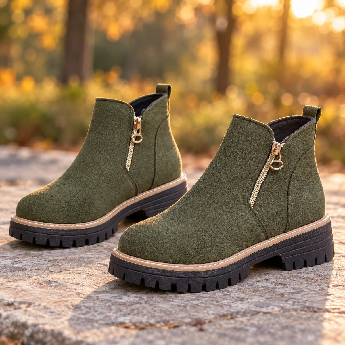 Margo - Suede Side-Zip Ankle Boots