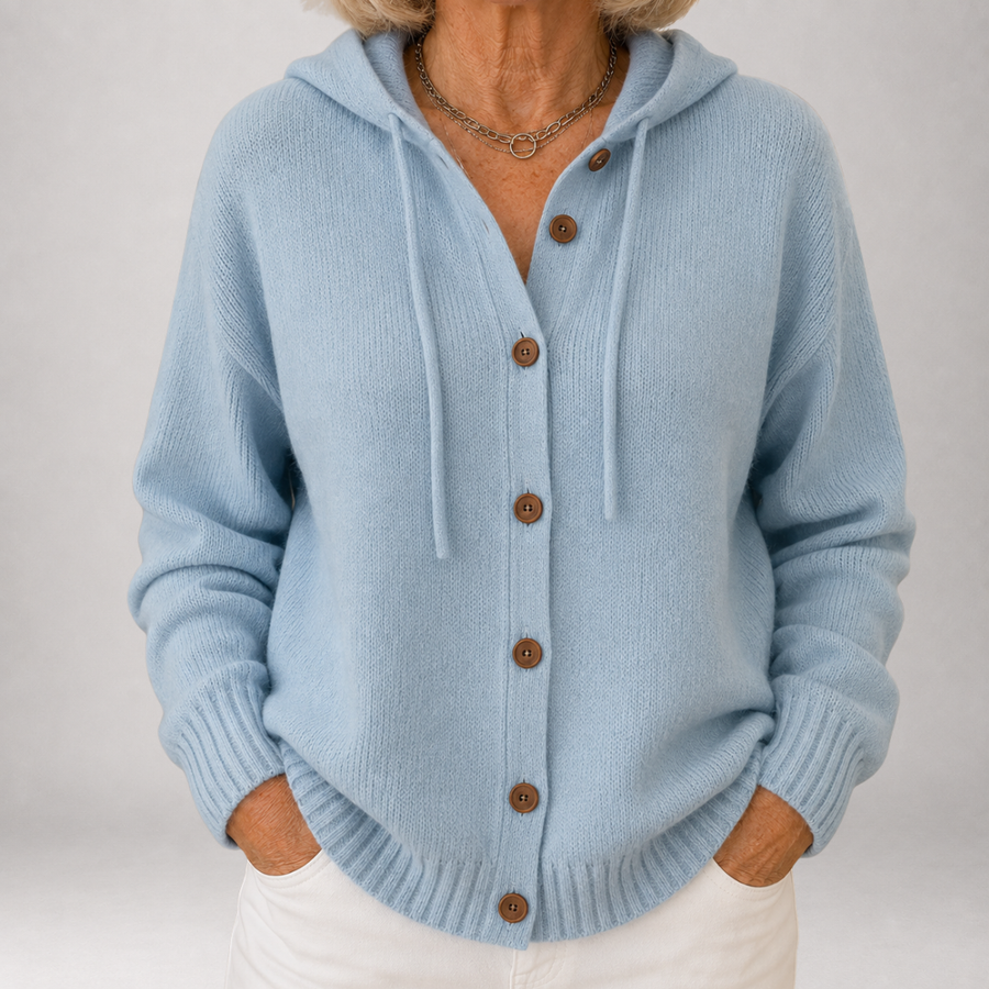 Sorrel - Hooded Drawstring Knit Cardigan