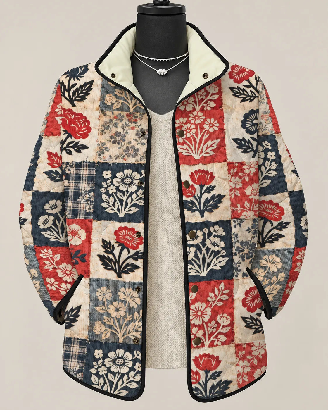Jill - Blushing Rose Quilted Jacket