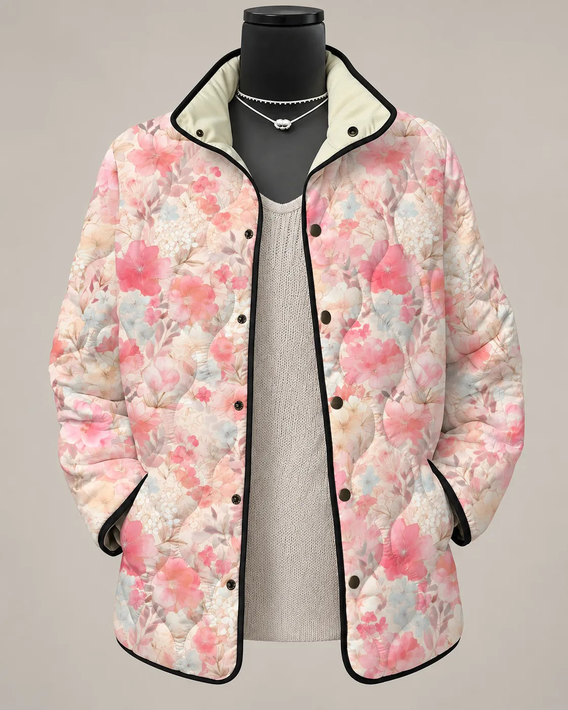 Tammy - Sweet Berry Patchwork Quilted Jacket