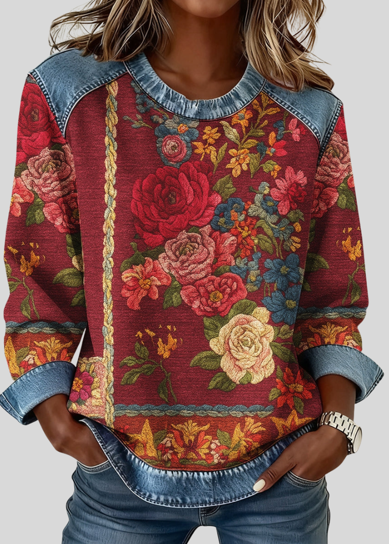 Miriam | Women's Floral Print Relaxed Sweatshirt