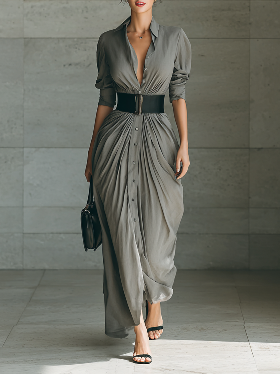 Zahara - Long Pleated Dress