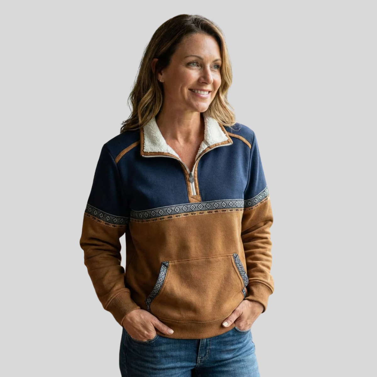 Madison | Women's Sherpa Collar Half-Zip Pullover