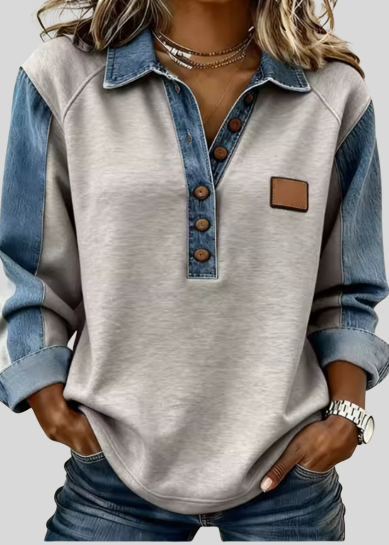 LYDIA | Women's Contrast Raglan Sleeve Pullover