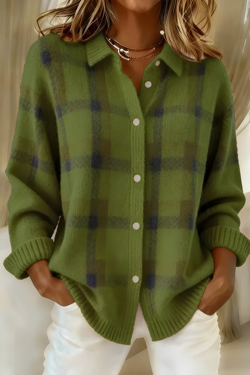 Joan - Plaid Cardigan