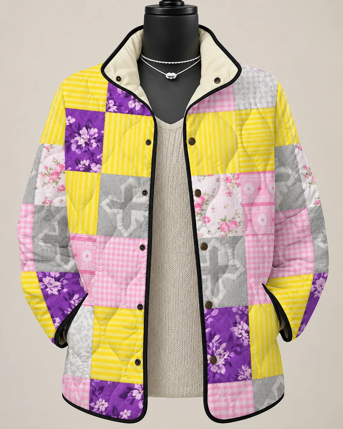 Celestine - Sunny Patchwork Quilted Jacket