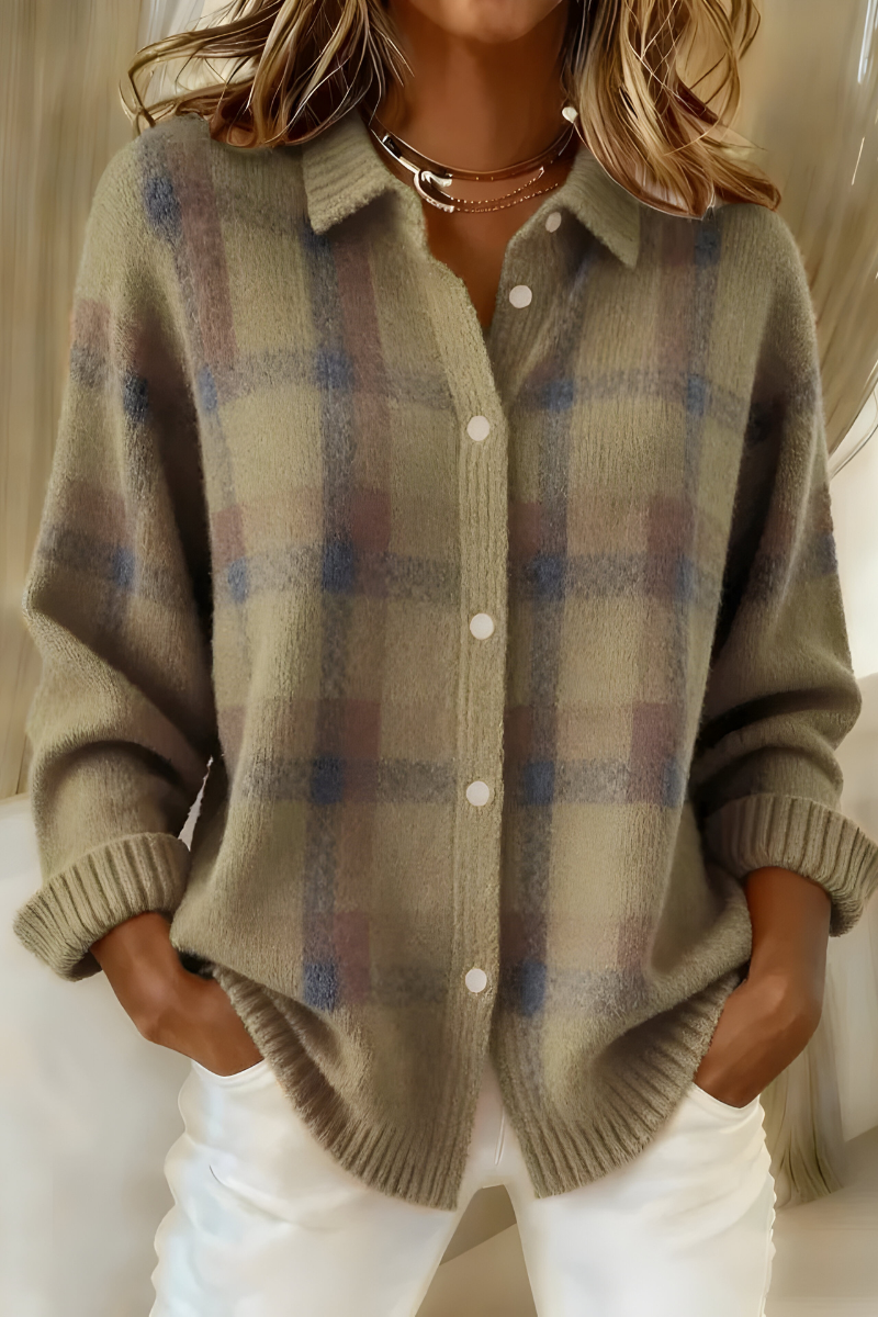 Joan - Plaid Cardigan