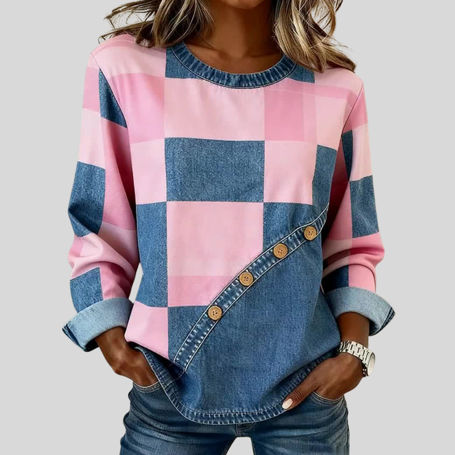 Donna - Colorblock Patchwork Sweatshirt