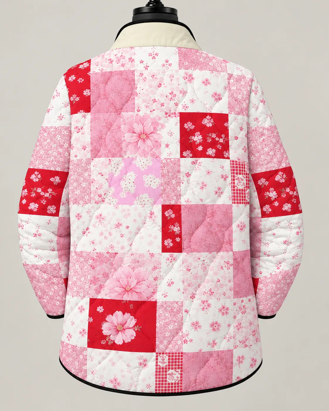 Rosalie - Romantic Floral Patchwork Quilted Jacket