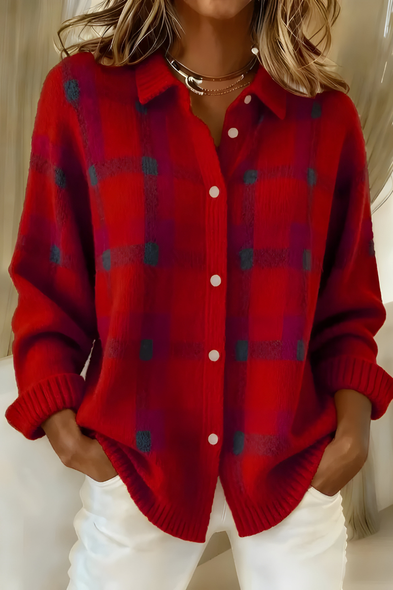 Joan - Plaid Cardigan