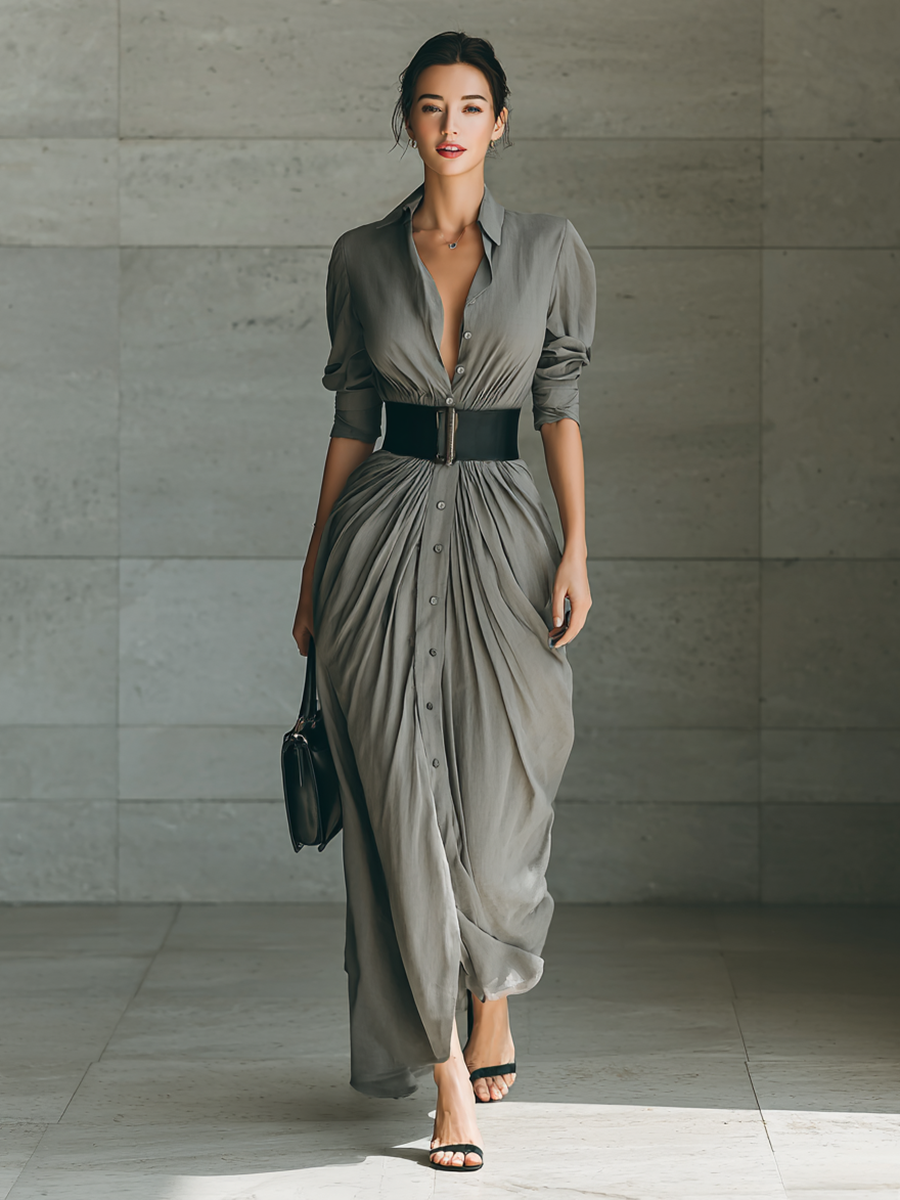 Zahara - Long Pleated Dress