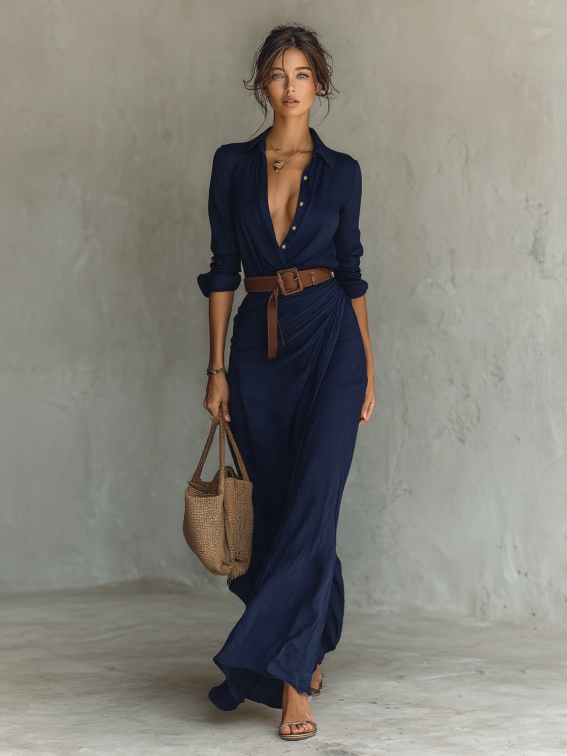 Aurelia | Suede Dress with Belt