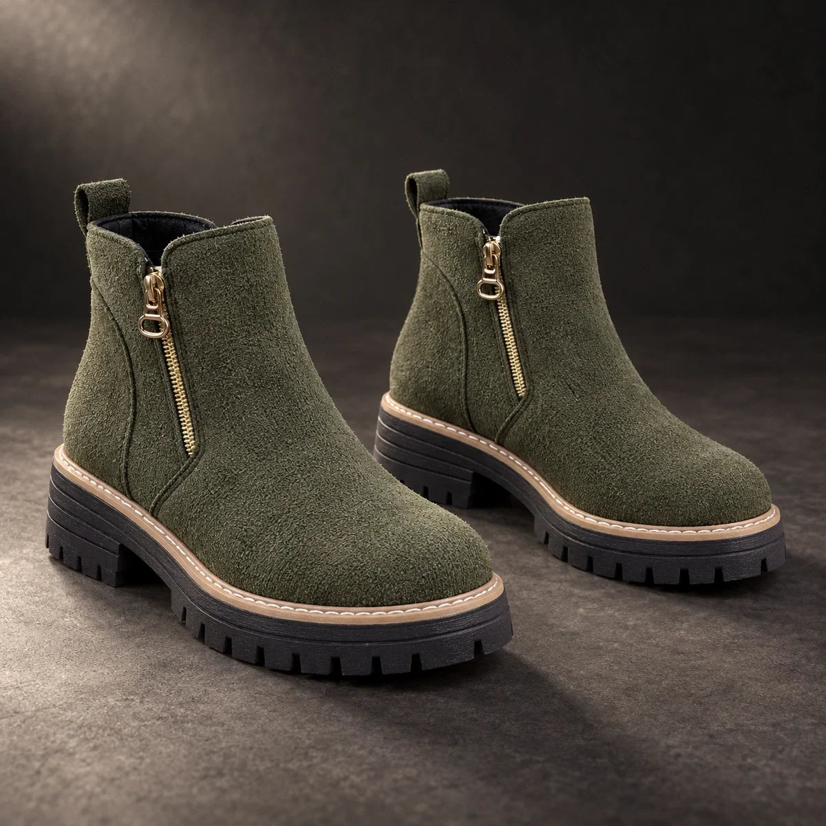 Margo - Suede Side-Zip Ankle Boots