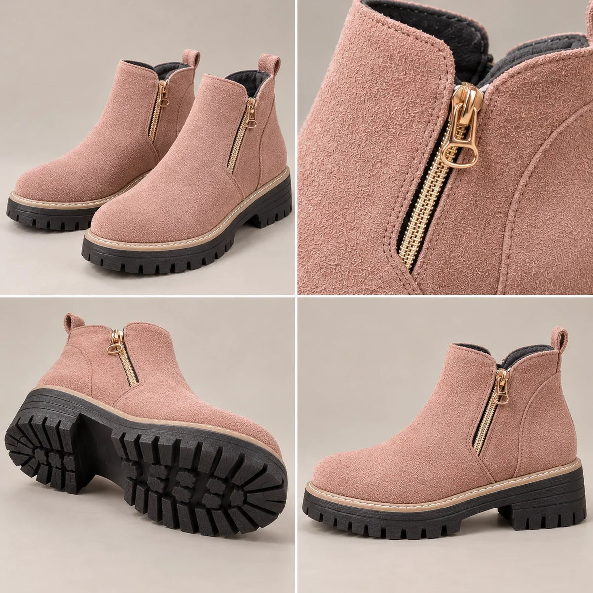 Margo - Suede Side-Zip Ankle Boots