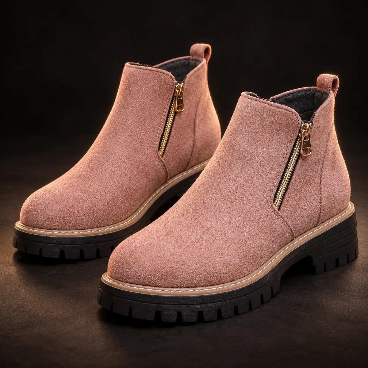 Margo - Suede Side-Zip Ankle Boots