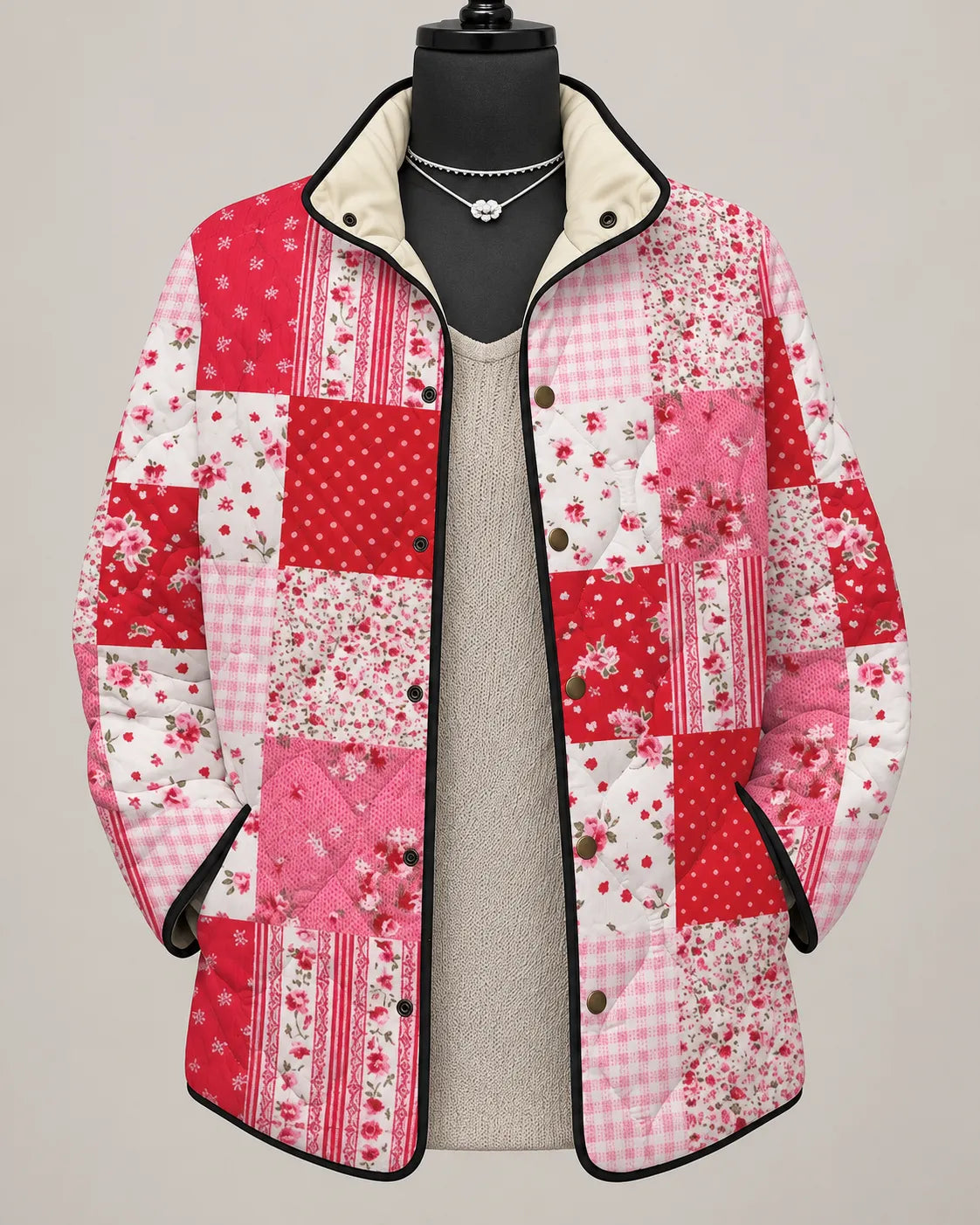 Darlene - Heritage Floral Patchwork Quilted Jacket
