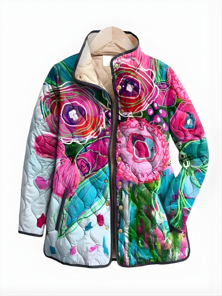 Isabella - Elegant Floral Pattern Jacket