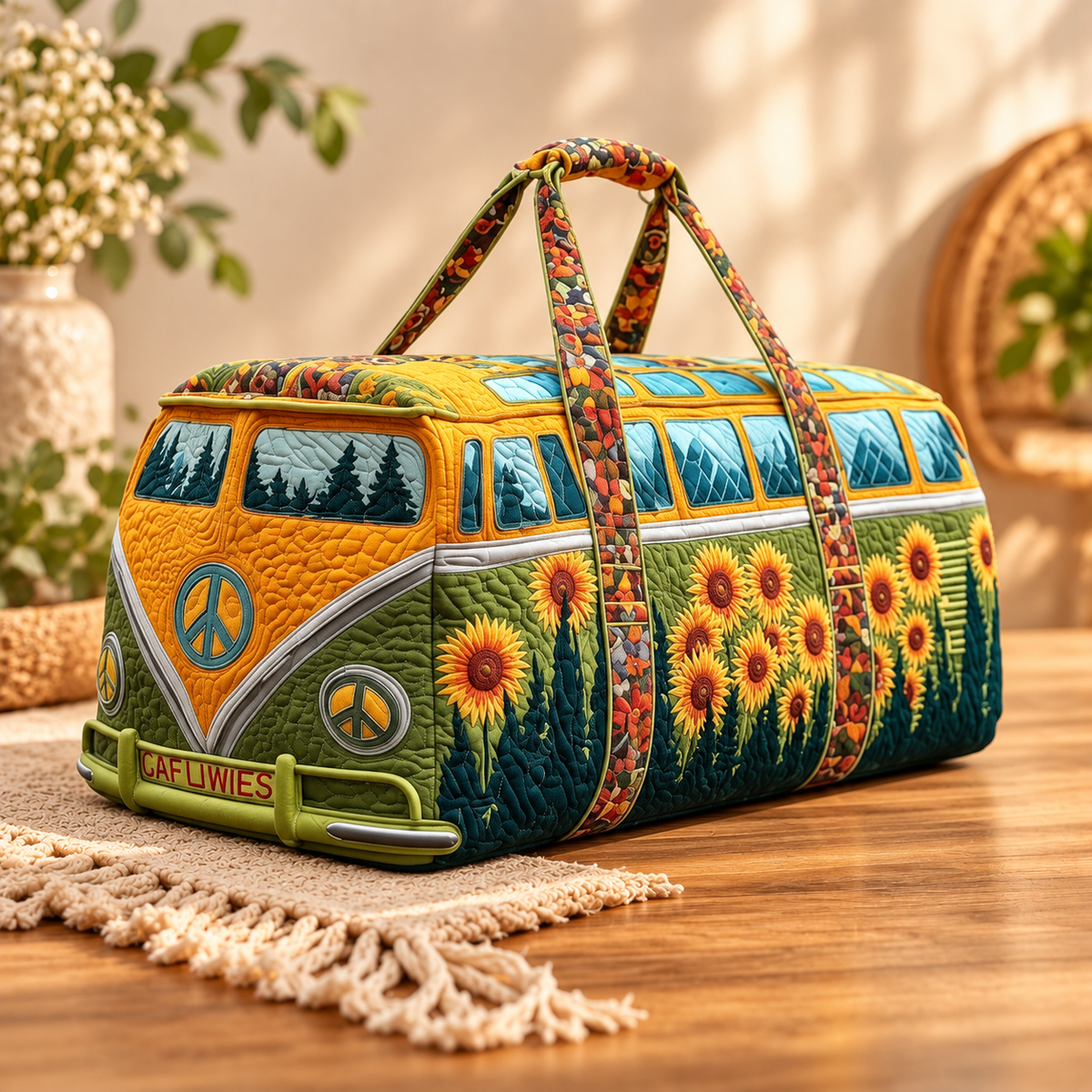 Goldenvana - Quilted Travel Duffle Bag