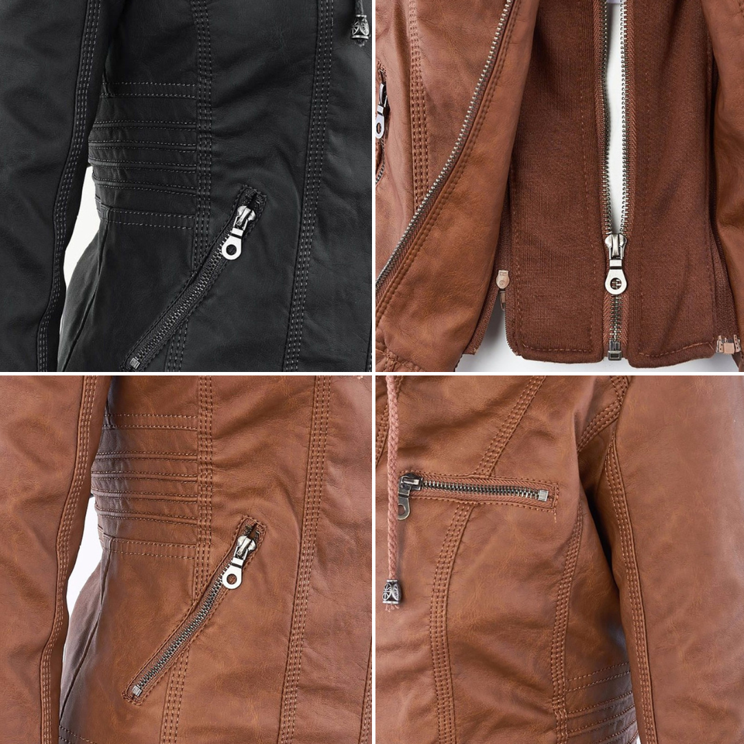 Callista - Hooded Moto Jacket