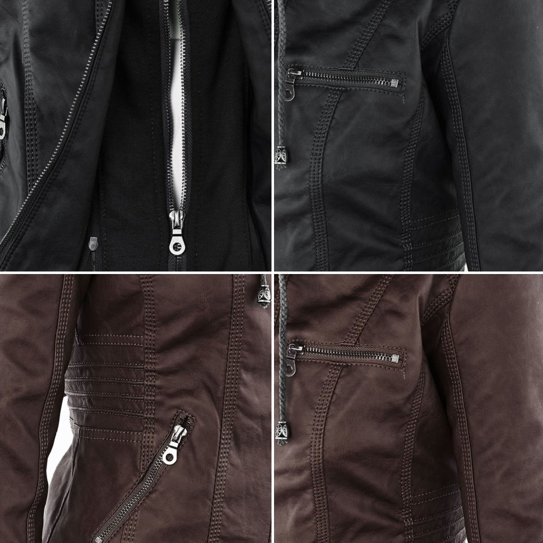 Callista - Hooded Moto Jacket