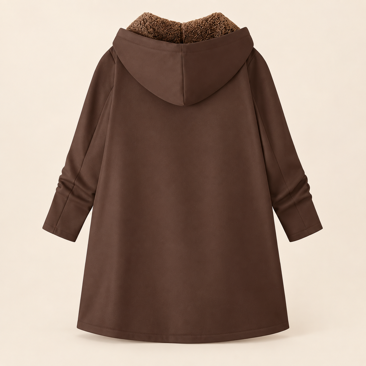 Evelyn - Cozy Sherpa-Lined Hooded Coat