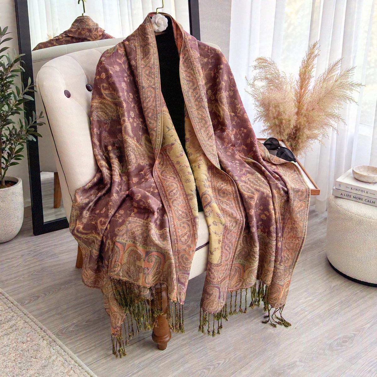 Rosalind - Paisley Jacquard Wrap
