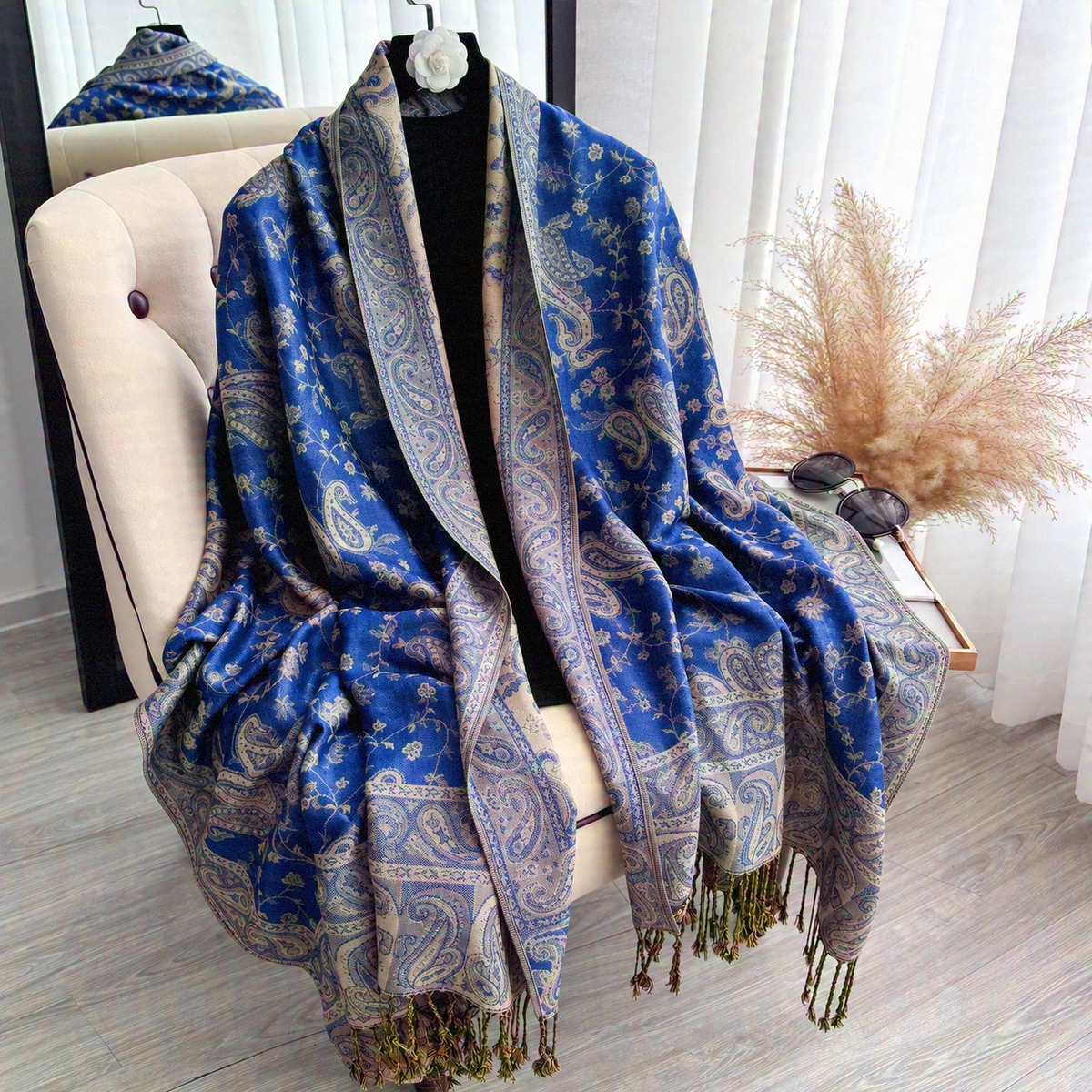 Rosalind - Paisley Jacquard Wrap