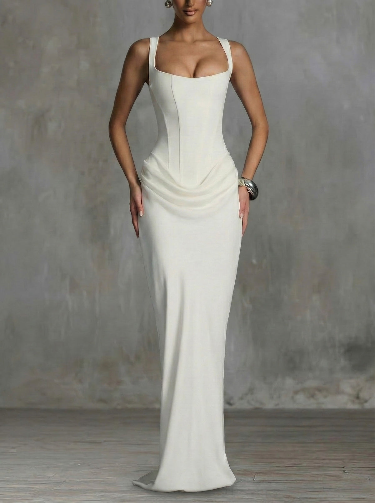 Leonor - Square Neck Maxi Dress