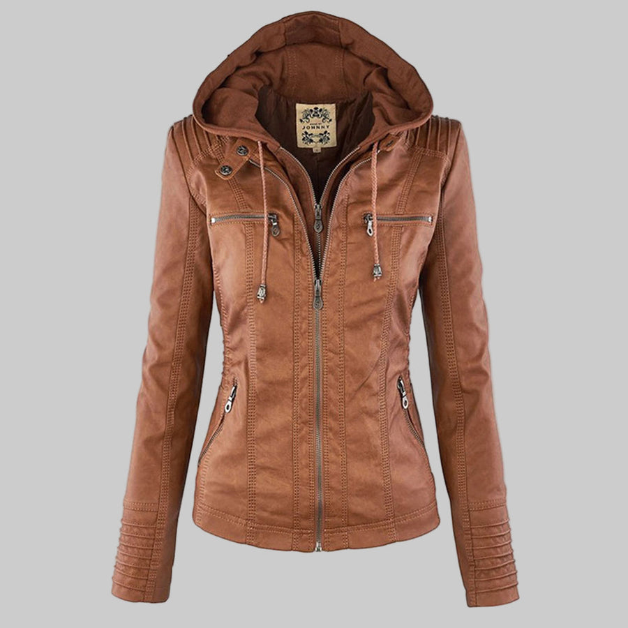 Callista - Hooded Moto Jacket