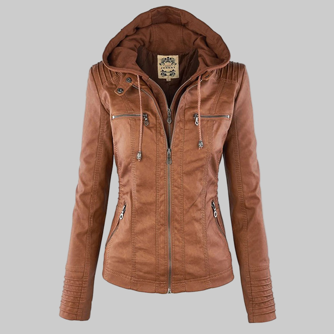Callista - Hooded Moto Jacket