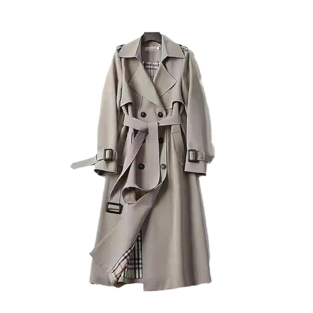 Naomi - Double-Breasted Long Trench Coat