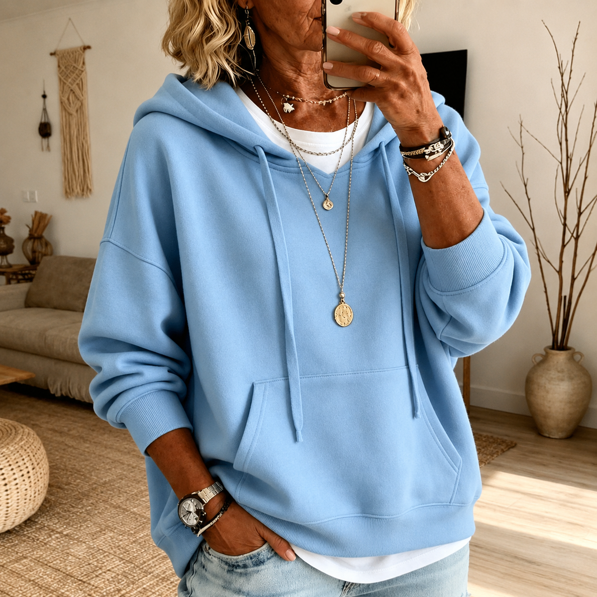 Ines - Sky Blue Hoodie
