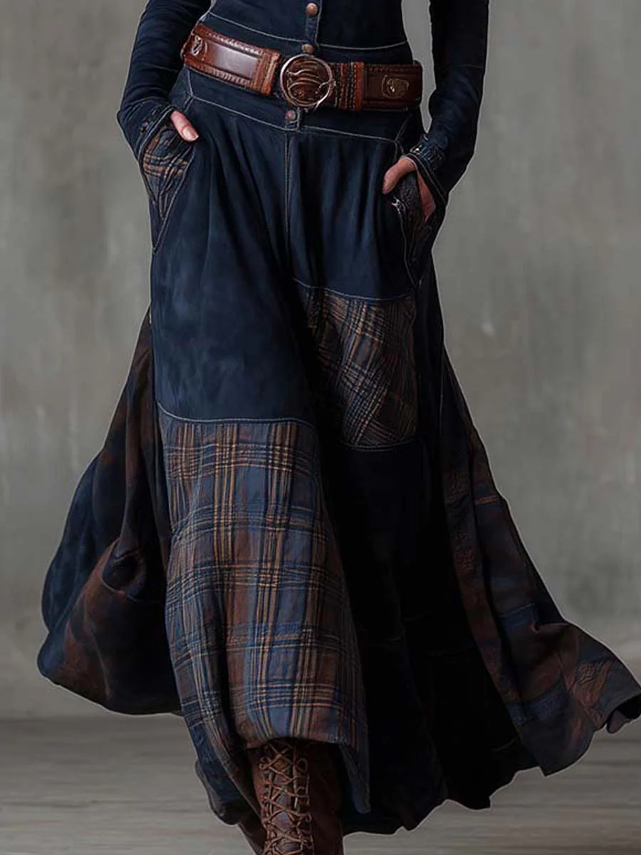 Elisa - Maxi Suede Dress with Belt