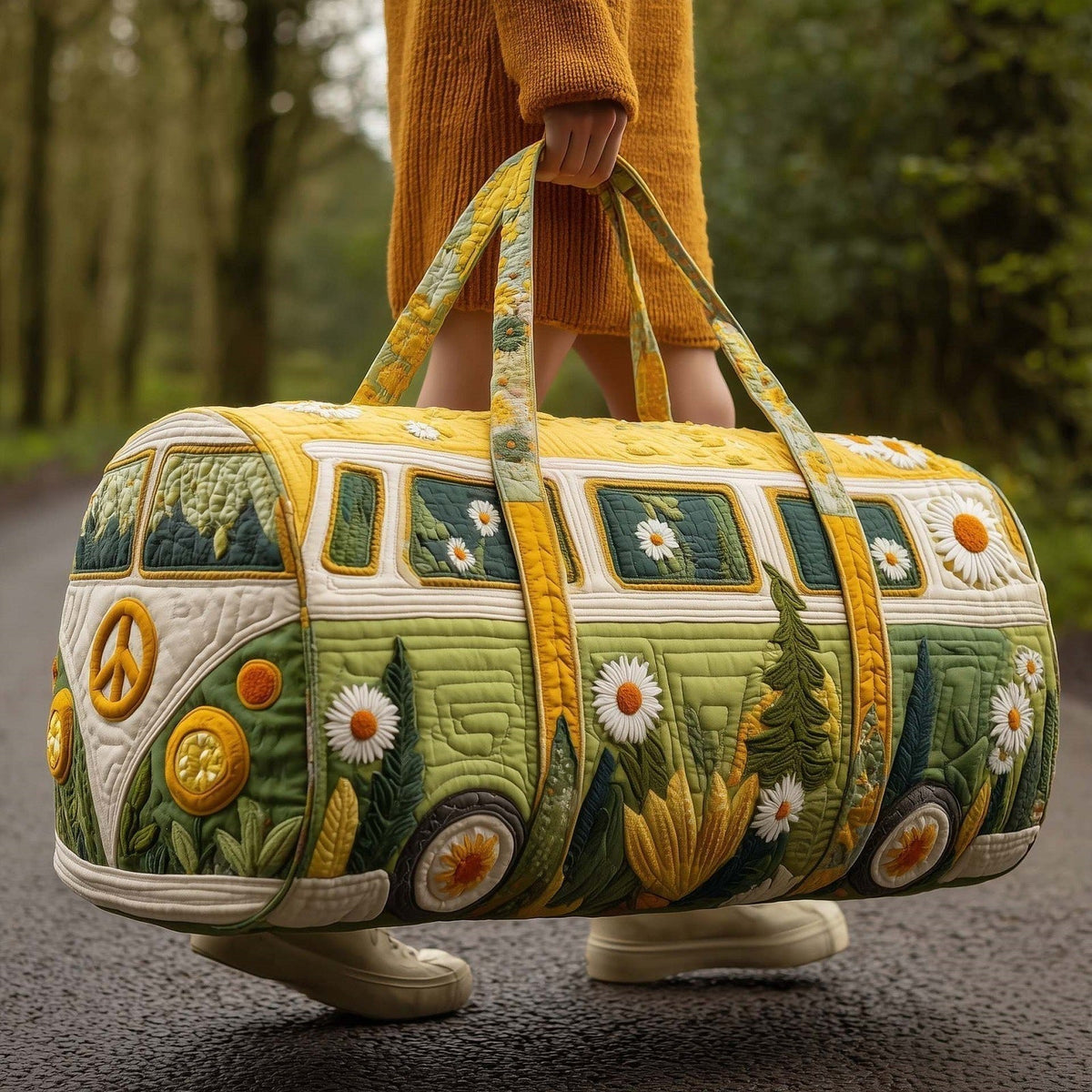 Meadowvana - Quilted Travel Duffle Bag