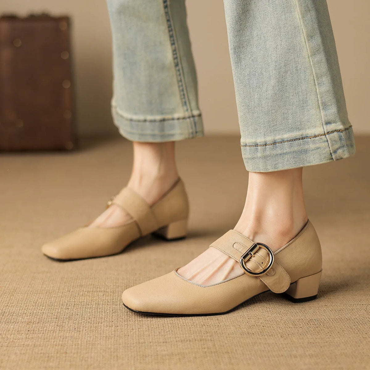 Vivi - Genuine Leather Mary Jane Heels