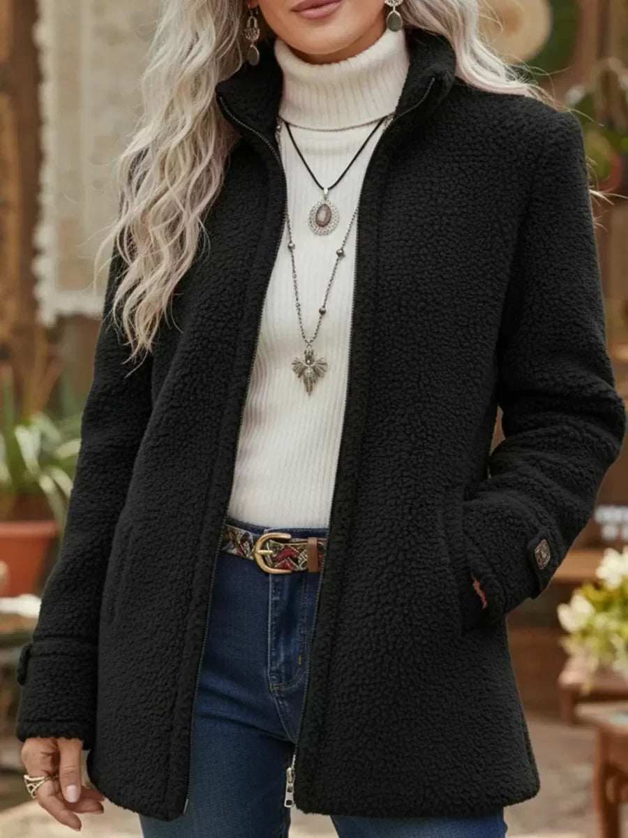 Judith - Cozy Stand-Collar Full-Zip Jacket