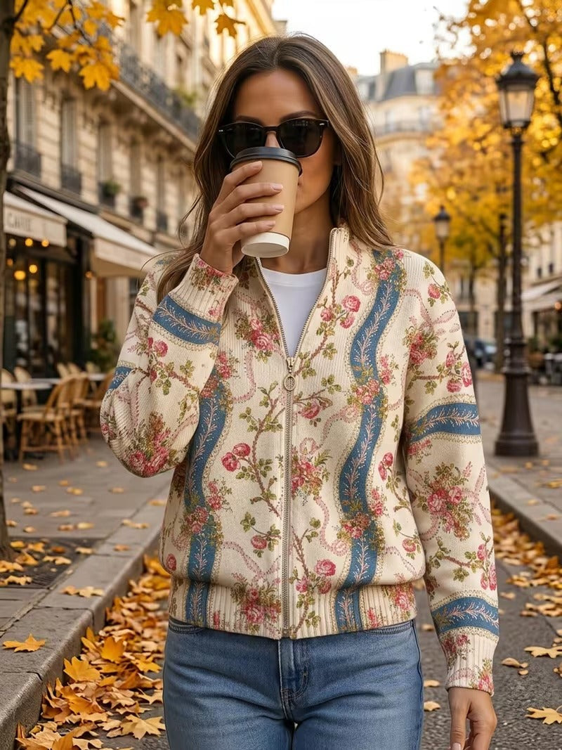 Eulalia - Climbing Rose Ribbon Cardigan