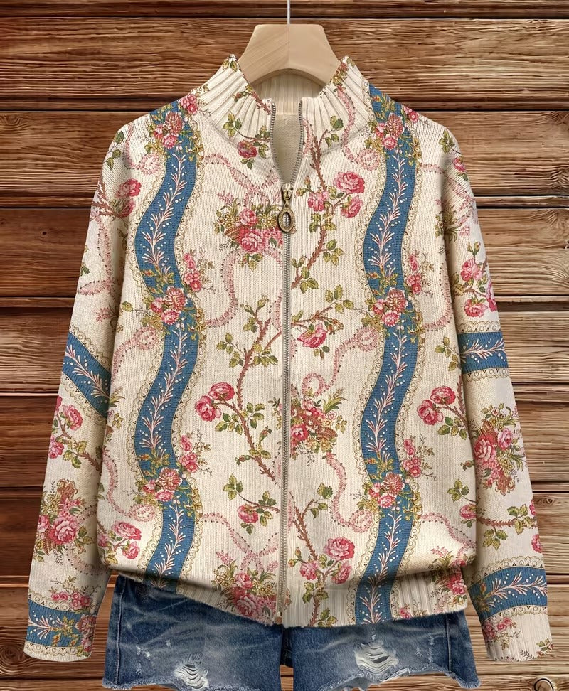 Eulalia - Climbing Rose Ribbon Cardigan