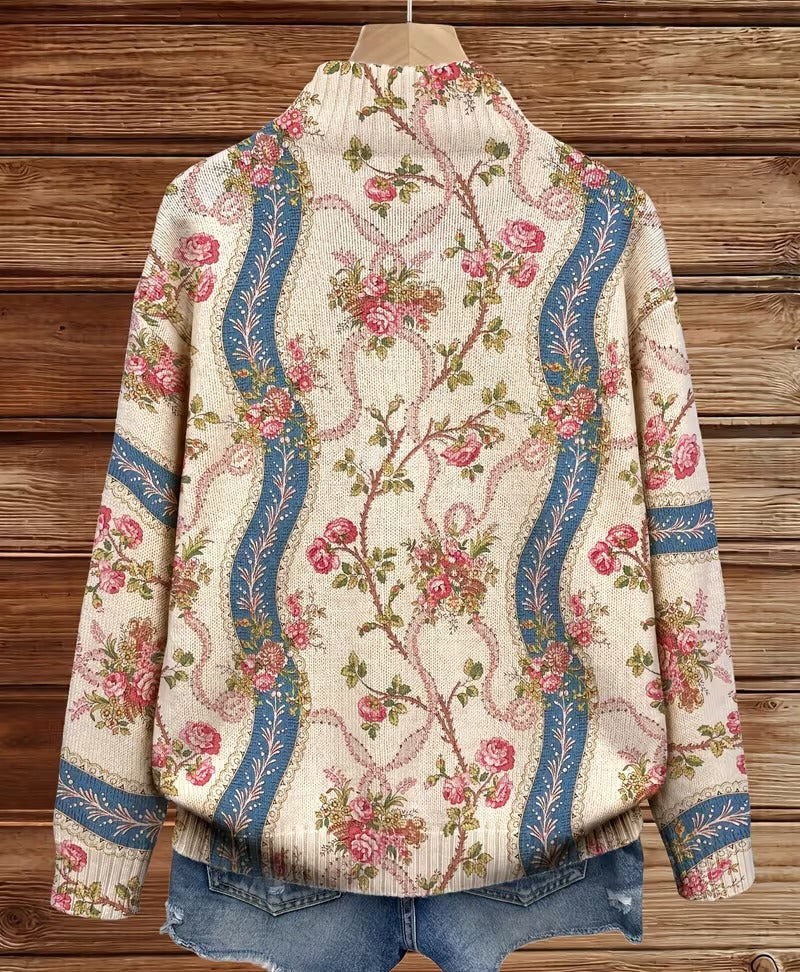 Eulalia - Climbing Rose Ribbon Cardigan