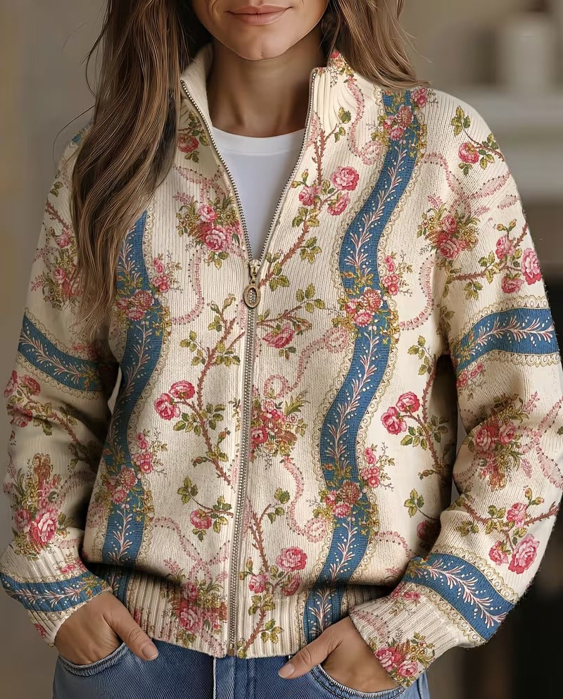 Eulalia - Climbing Rose Ribbon Cardigan