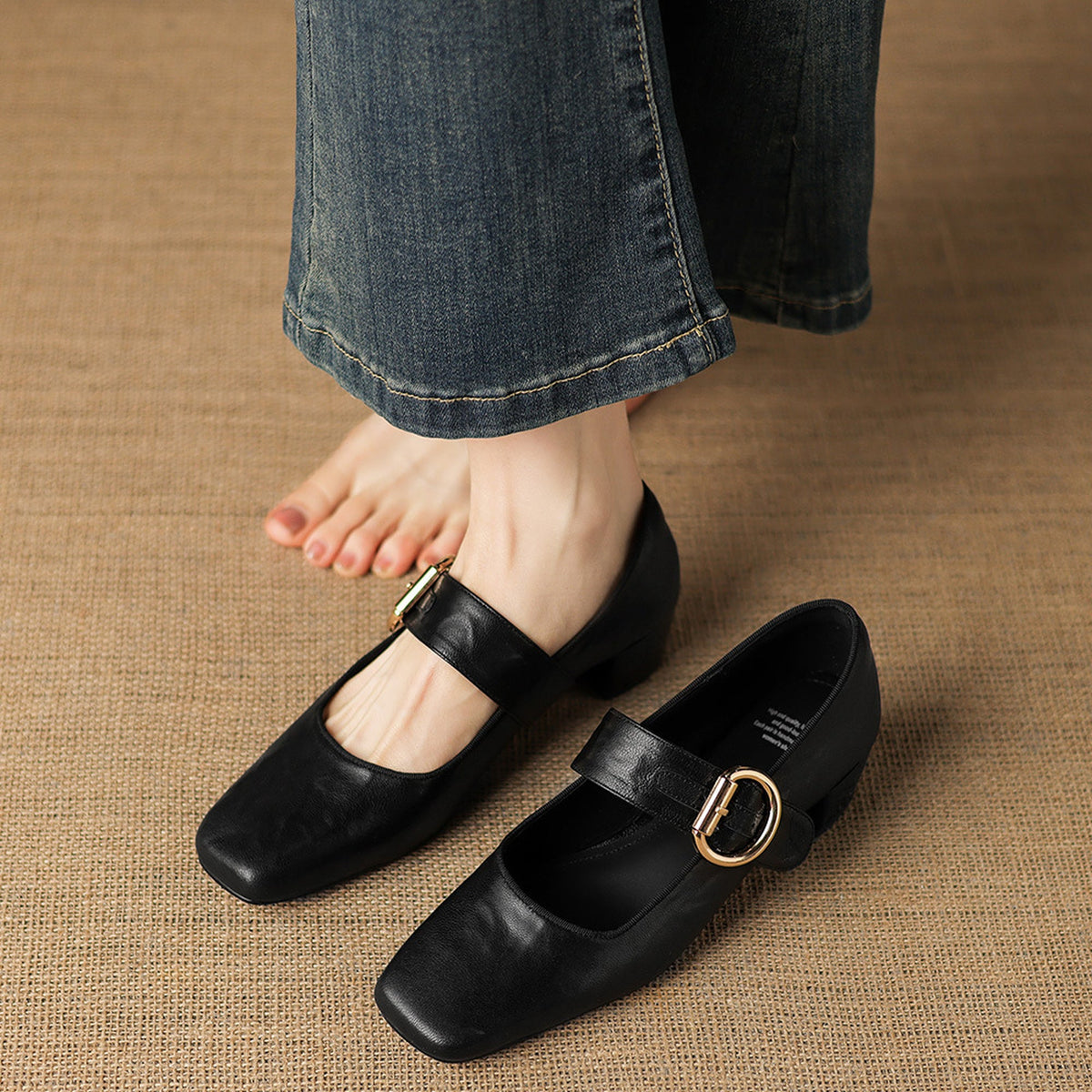 Vivi - Genuine Leather Mary Jane Heels
