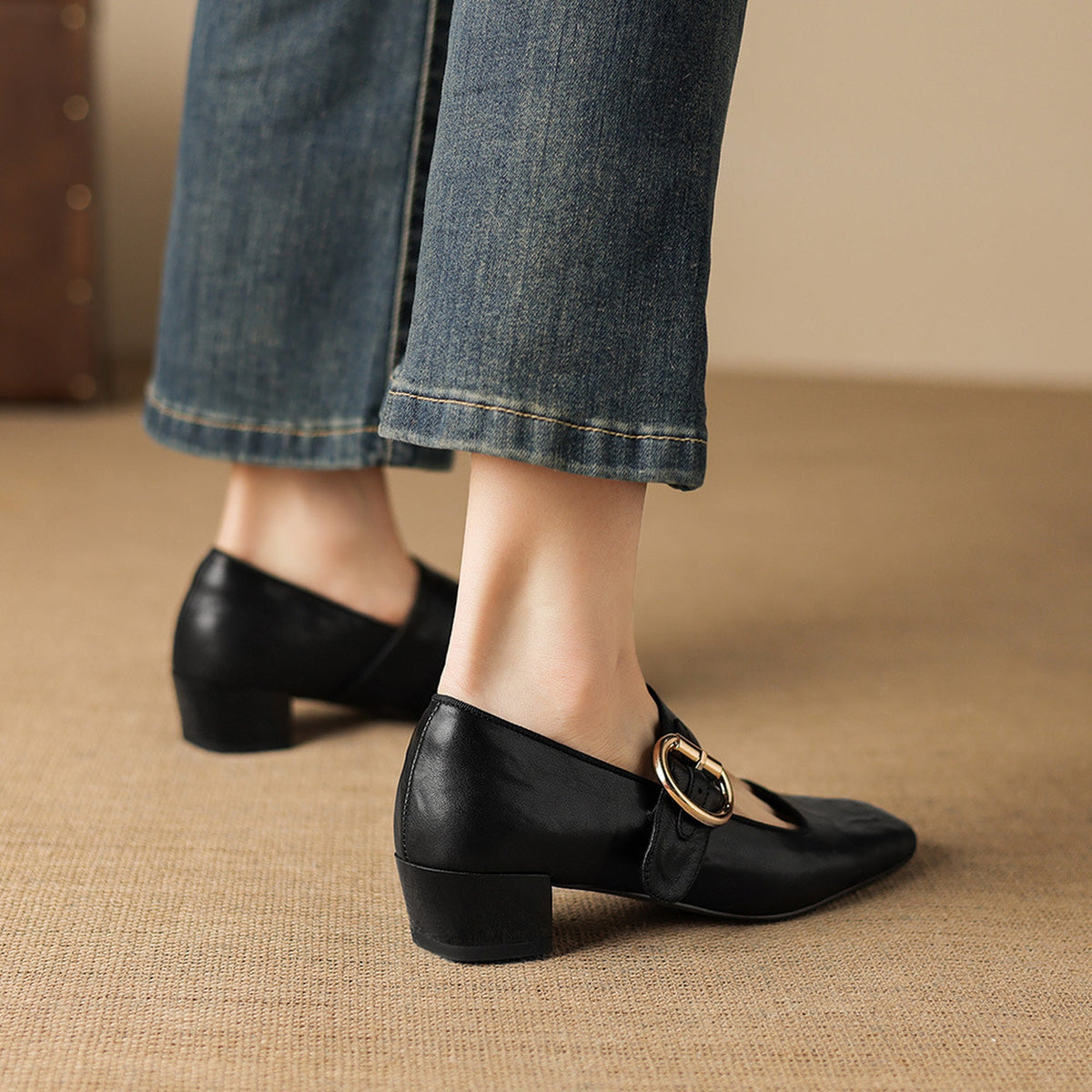 Vivi - Genuine Leather Mary Jane Heels