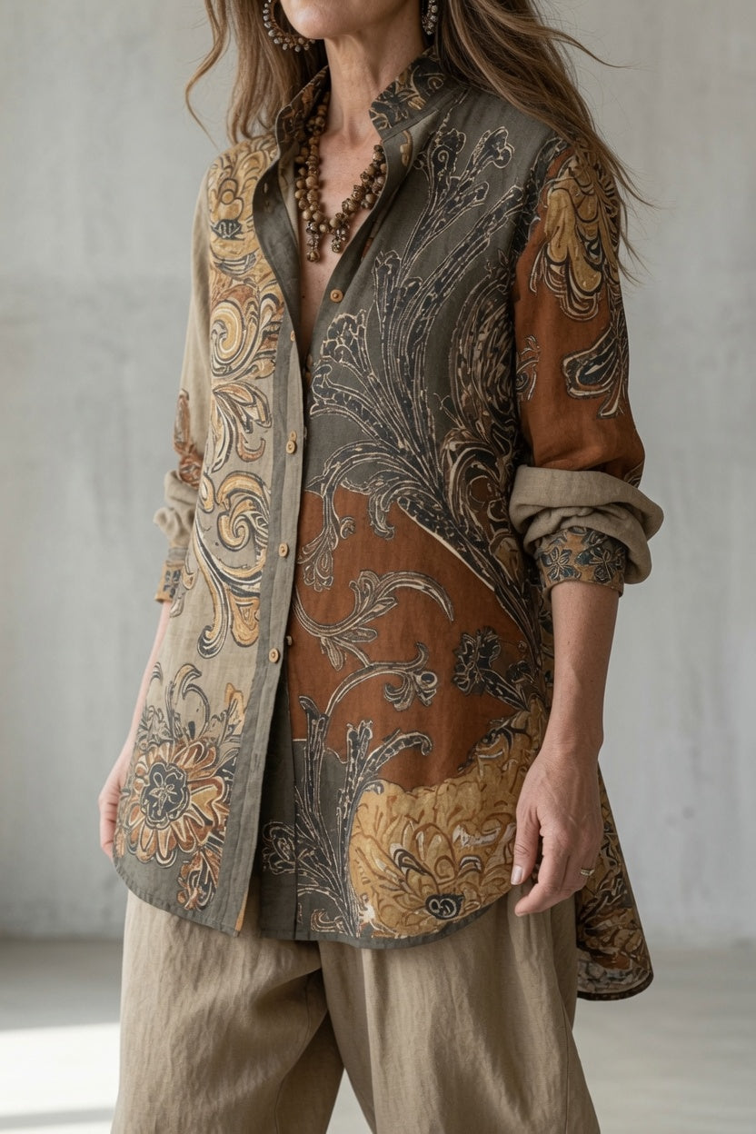Marcia - Printed Shirt and Pants Set