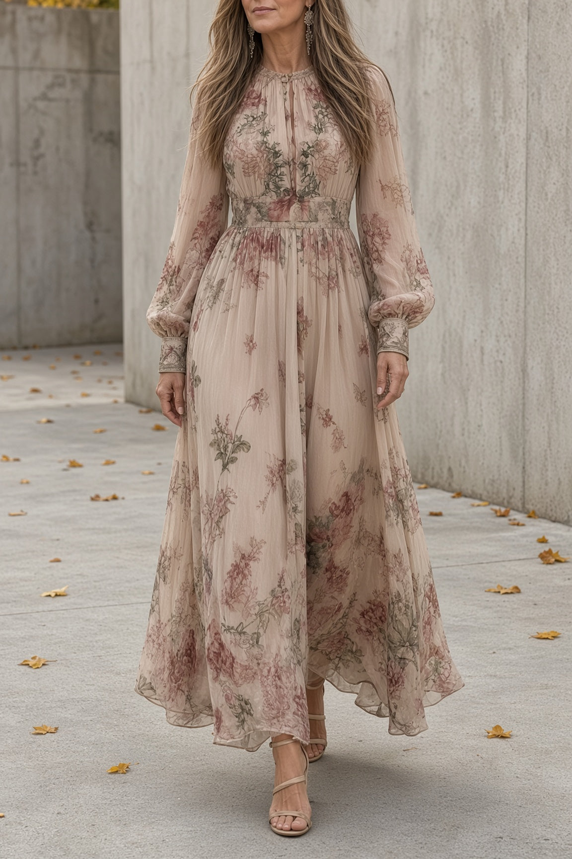 Magnolia - Pink Floral Maxi Dress
