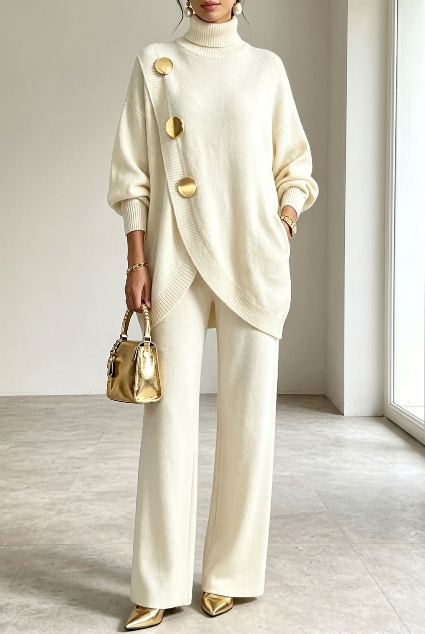 Mackenzie - Asymmetric Knit Two-Piece Set